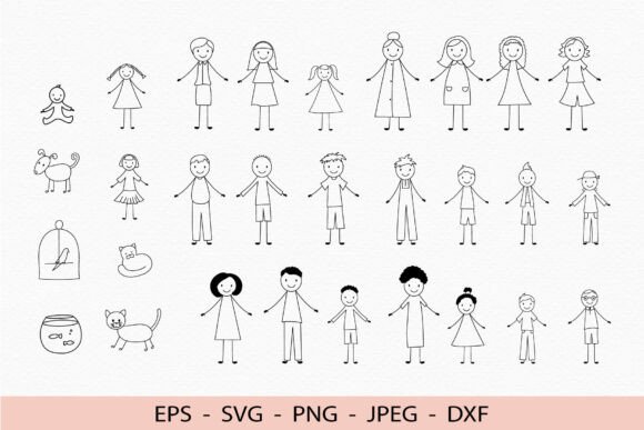 Download Stick People Svg Kids Cricut Cat Dog Dxf - Dog dxf Collection
