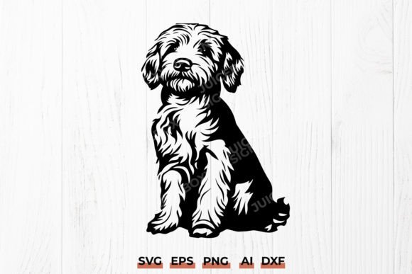 Download Goldendoodle SVG Cut File – Cute Dog DXF - Dog dxf Collection