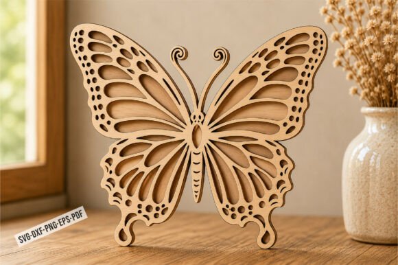 Download Elegant Butterfly Laser Cut Design - Cut design Collection