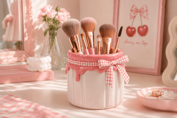 Download Cute Dripping Makeup Brush Holder - Premium Resources