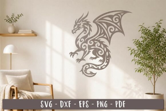 Download Dragon Wall Decor SVG Laser Cut Design - Cut design Collection