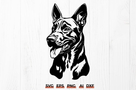 Download Happy Belgian Malinois SVG | K9 Dog DXF - Dog dxf Collection