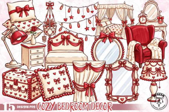 Download Cozy Bedroom Decor PNG - Bedroom decor Collection