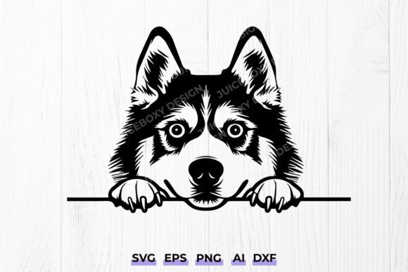 Download Siberian Husky Dog Svg, Peeking Dog Dxf - Dog dxf Collection