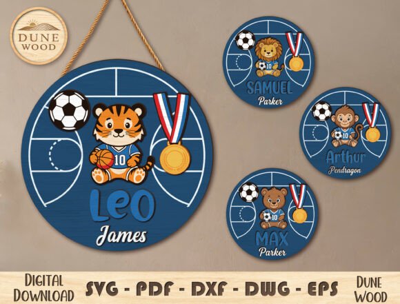 Download Kids Sports Name Sign SVG Laser Cut - Sports name sign Collection