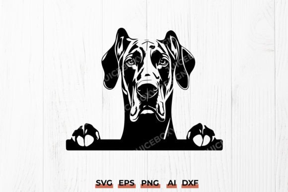 Download Great Dane Peeking SVG, Cute Dog Dxf Png - Premium Resources