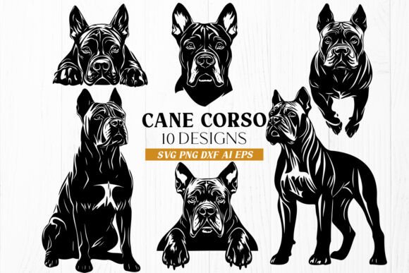 Download Cane Corso SVG Bundle – 10 Guard Dog DXF - Dog dxf Collection
