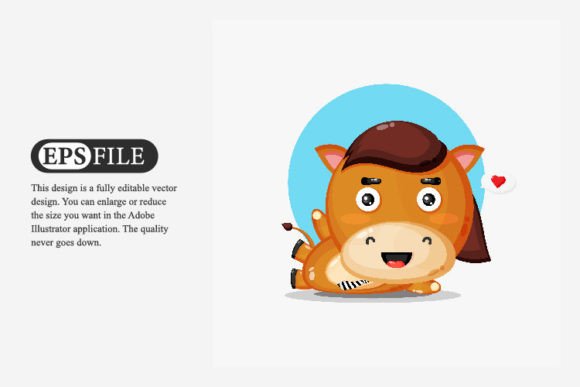 Download Cute Cartoon Horse Relaxing - Cartoon horse Collection